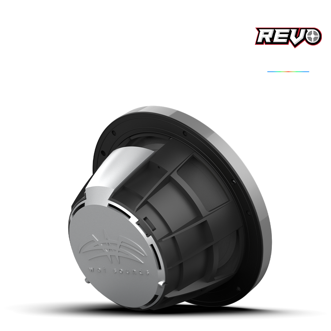 REVO 8-XSG-SS | REVO Series 8-inch High-Output Component Style Coaxial Speakers w/ XS-Gunmetal-Stainless Steel RGB Grilles