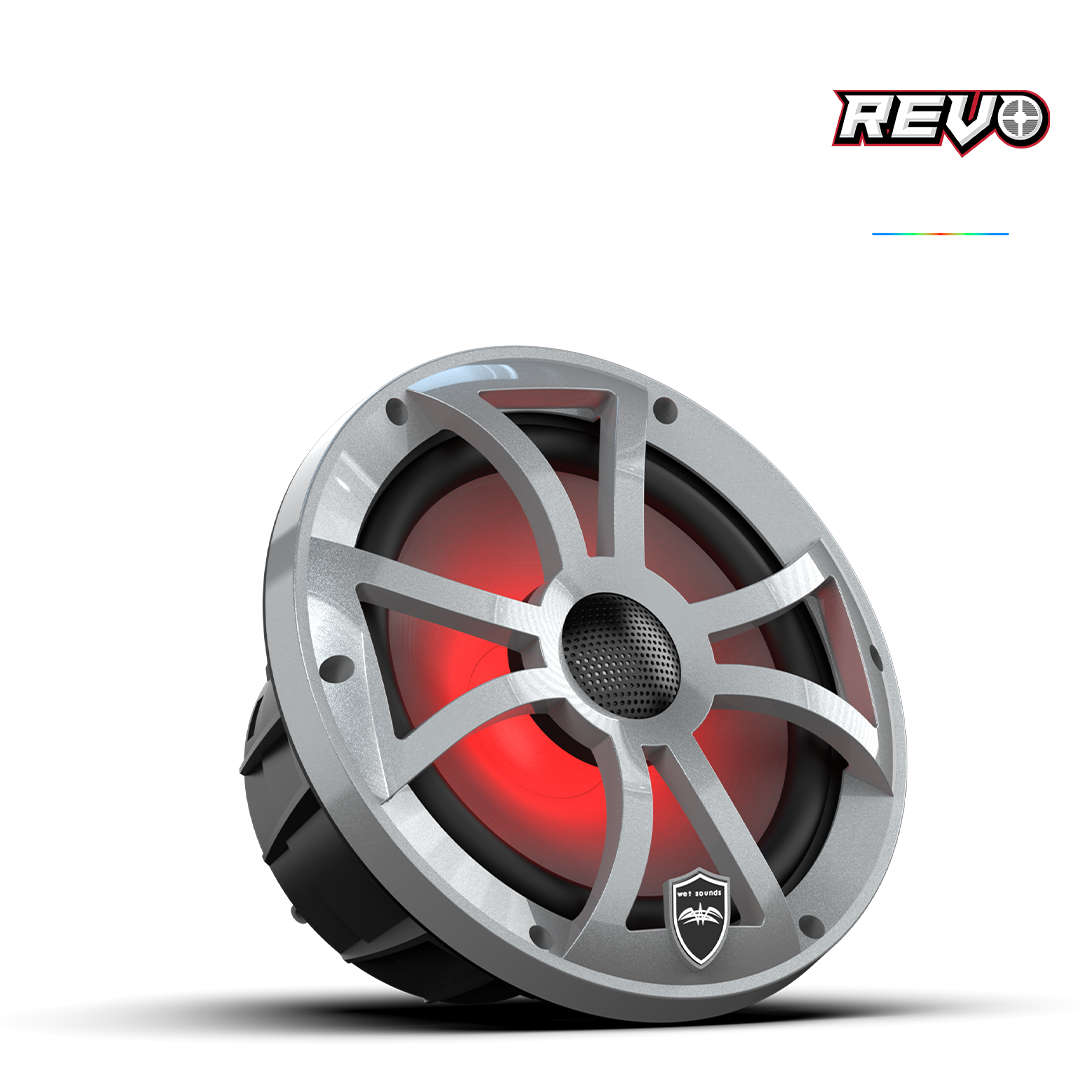 REVO 8-XSS | REVO Series 8-inch High-Output Component Style Coaxial Speakers w/ XS-Silver RGB Grilles