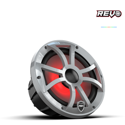 REVO 8-XSS | REVO Series 8-inch High-Output Component Style Coaxial Speakers w/ XS-Silver RGB Grilles