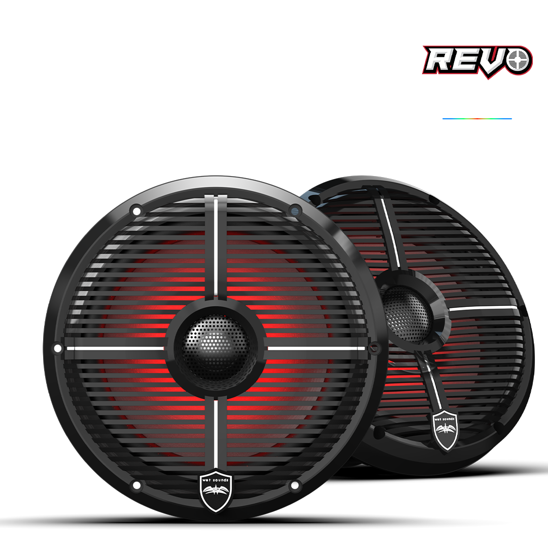REVO 8-XWB | REVO Series 8-inch High-Output Component Style Coaxial Speakers w/ XW-Black RGB Grilles