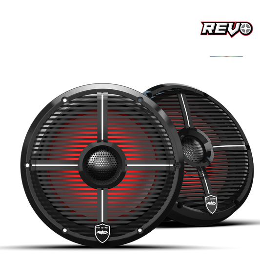 REVO 8-XWB | REVO Series 8-inch High-Output Component Style Coaxial Speakers w/ XW-Black RGB Grilles