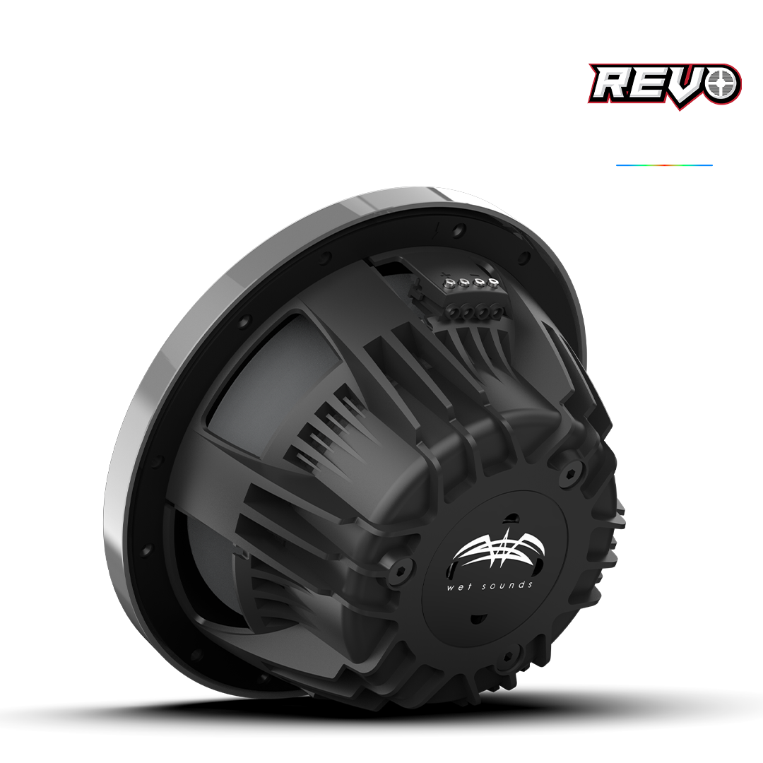 REVO CX-10 XS-G-SS S2 | REVO Series 10-inch High-Output Component Style Coaxial Speakers w/ XS-Gunmetal-Stainless Steel RGB Grilles