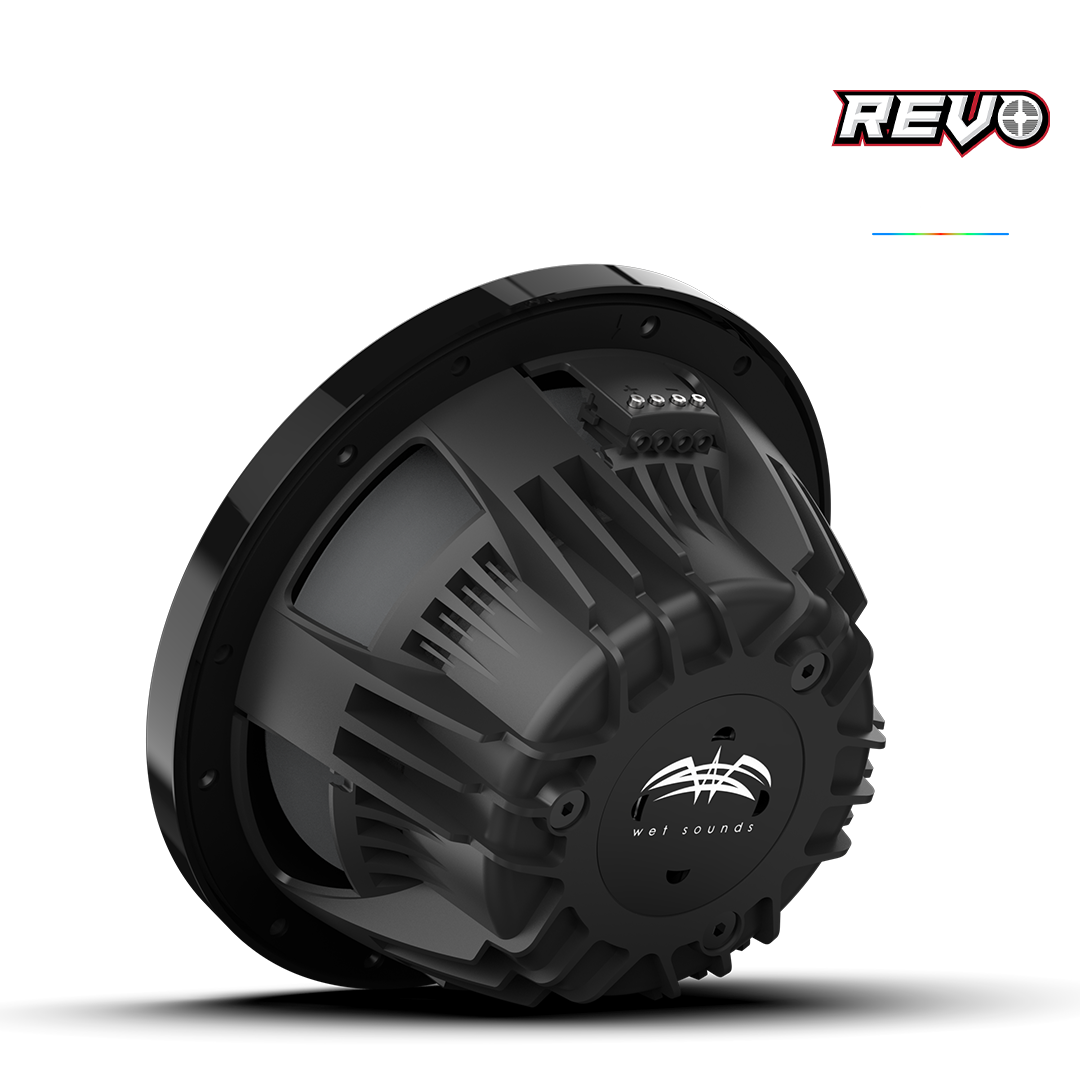REVO CX-10 SW-B S2 | REVO Series 10-inch High-Output Component Style Coaxial Speakers w/ SW-Black RGB Grilles