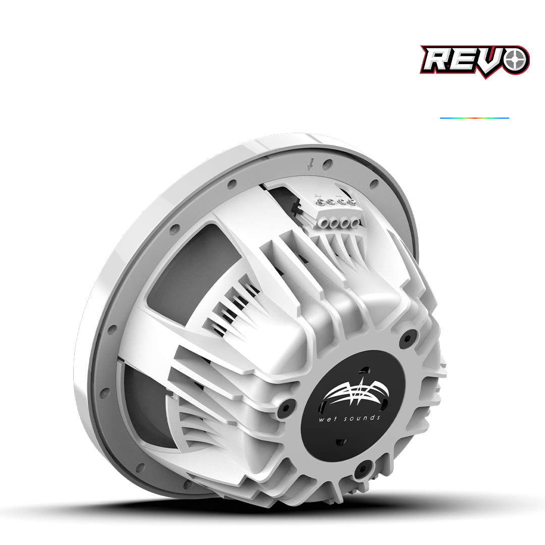 REVO CX-10 XW-W S2 | REVO Series 10-inch High-Output Component Style Coaxial Speakers w/ XW-White RGB Grilles