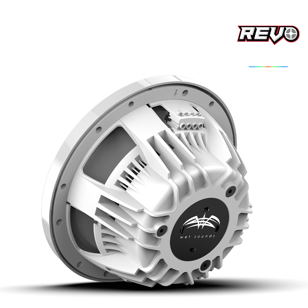 REVO CX-10 SW-W S2 | REVO Series 10-inch High-Output Component Style Coaxial Speakers w/ SW-White RGB Grilles