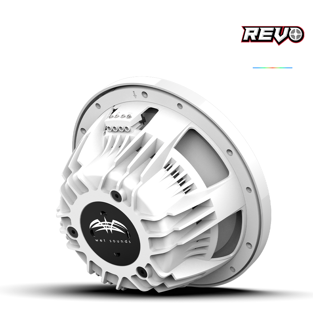 REVO CX-10 SW-W S2 | REVO Series 10-inch High-Output Component Style Coaxial Speakers w/ SW-White RGB Grilles