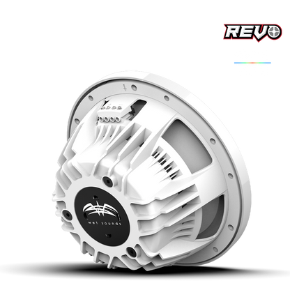 REVO CX-10 SW-W S2 | REVO Series 10-inch High-Output Component Style Coaxial Speakers w/ SW-White RGB Grilles