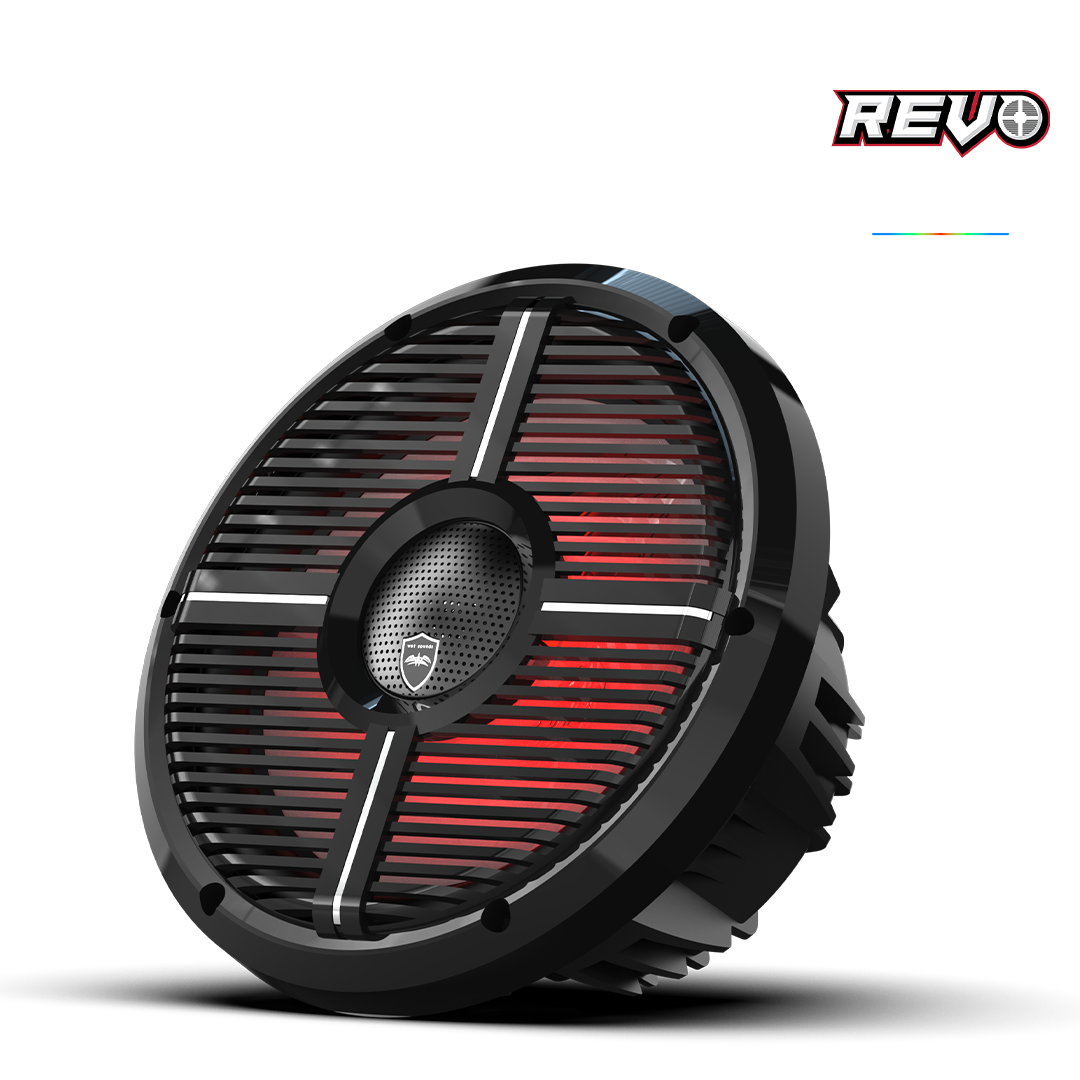REVO CX-10 XW-B S2 | REVO Series 10-inch High-Output Component Style Coaxial Speakers w/ XW-Black RGB Grilles