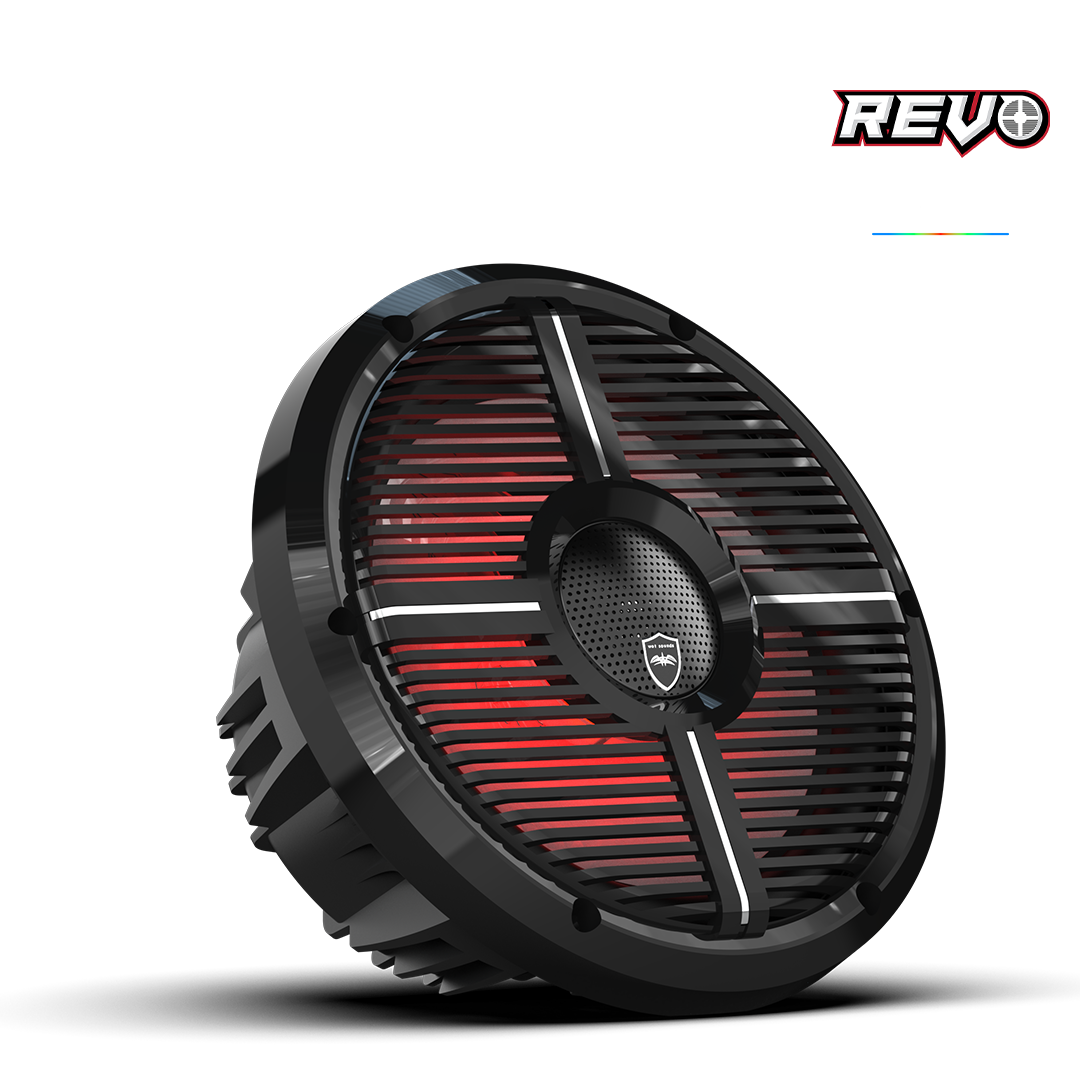 REVO CX-10 XW-B S2 | REVO Series 10-inch High-Output Component Style Coaxial Speakers w/ XW-Black RGB Grilles