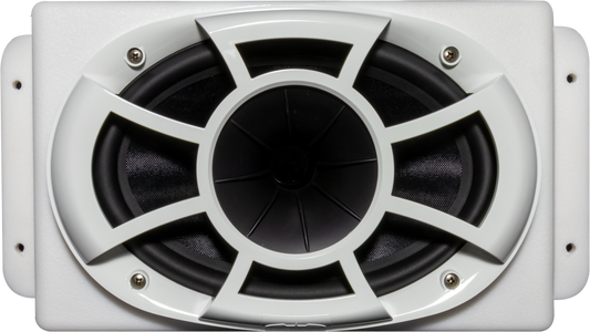Wet Sounds | REV Series 6x9 HLCD w/ Surface Mountable Roto-mold Enclosure & Grille - White