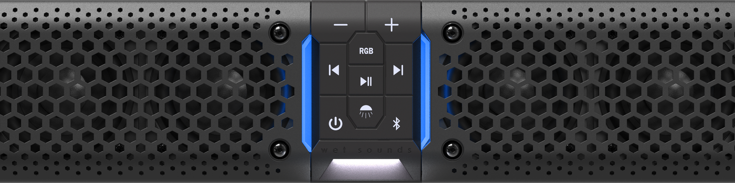 STEALTH XT 8-B | Wet Sounds All-In-One 8-Speaker Amplified Bluetooth Soundbar With Remote
