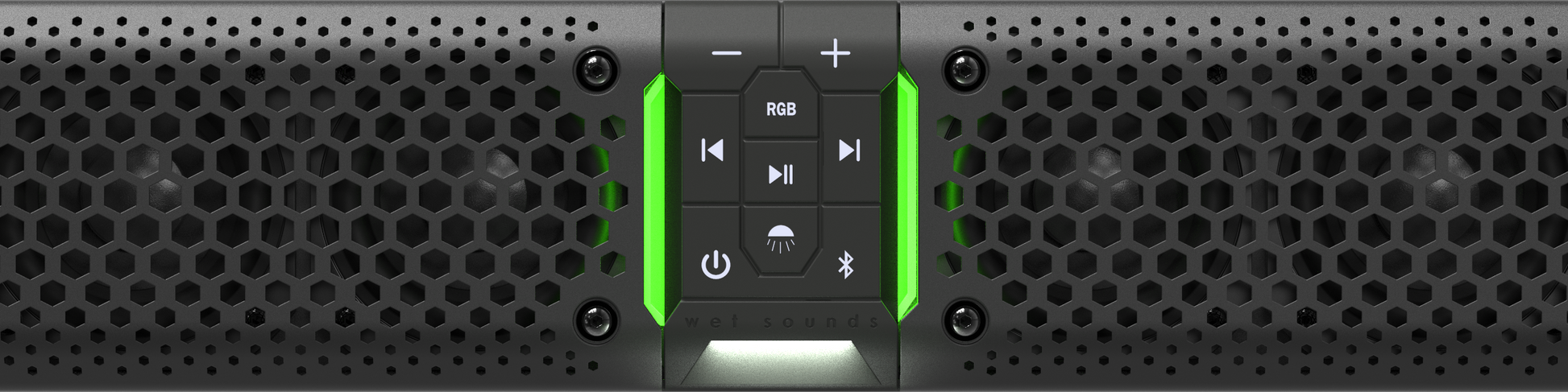 STEALTH XT 8-B | Wet Sounds All-In-One 8-Speaker Amplified Bluetooth Soundbar With Remote