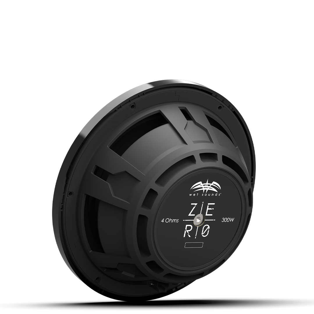 ZERO 10 S4 XZ-B | Wet Sounds Zero Series 10-inch 4Ω High-Output Sealed Enclosure Marine Subwoofer with Black XZ Grille