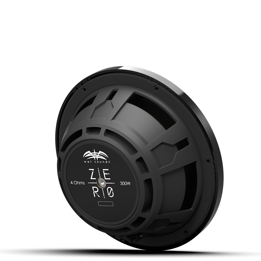 ZERO 10 S4 XZ-B | Wet Sounds Zero Series 10-inch 4Ω High-Output Sealed Enclosure Marine Subwoofer with Black XZ Grille