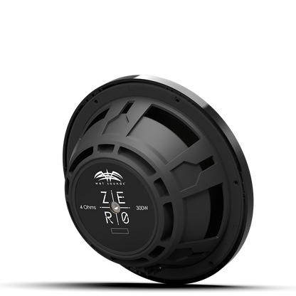 ZERO 10 S4 XZ-B | Wet Sounds Zero Series 10-inch 4Ω High-Output Sealed Enclosure Marine Subwoofer with Black XZ Grille