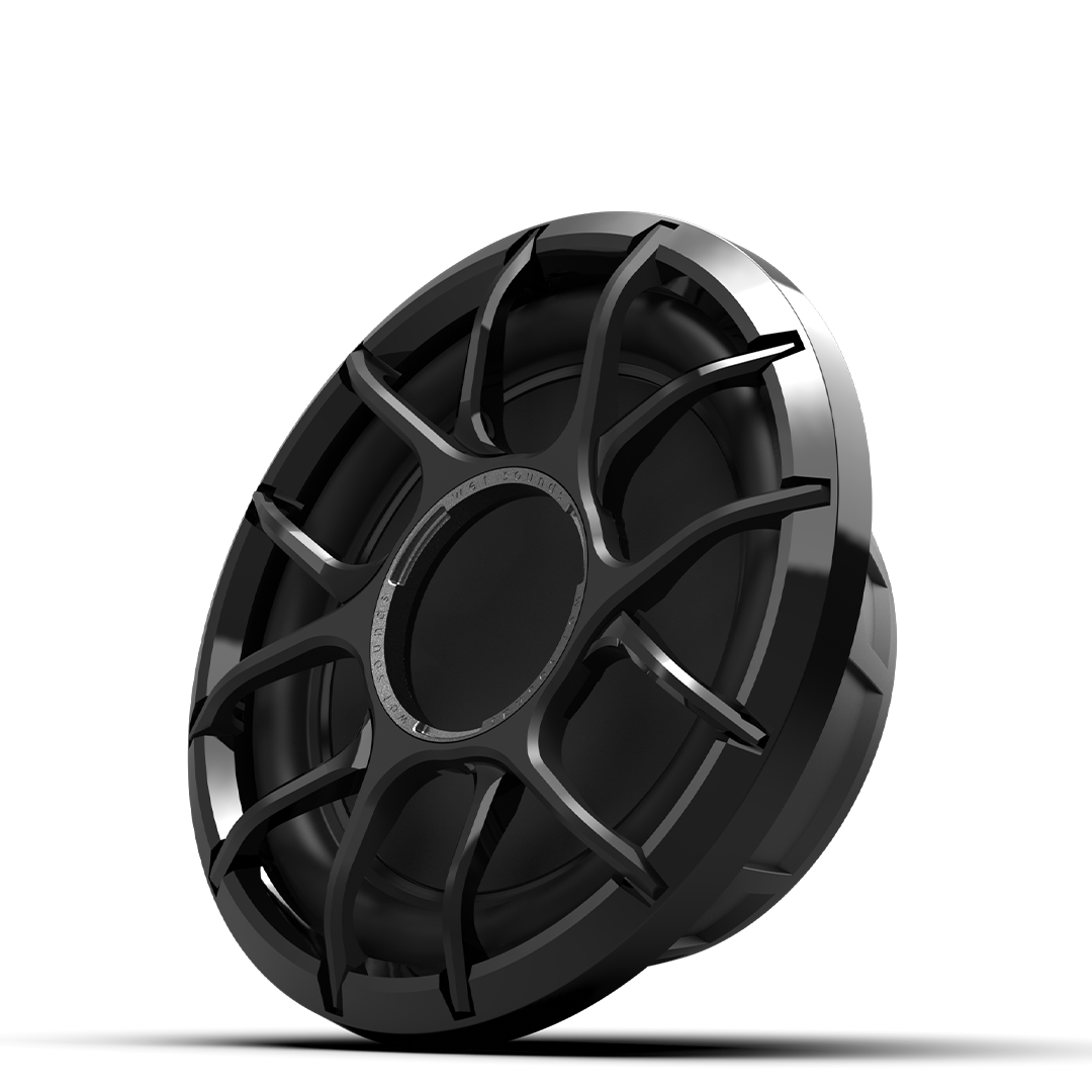 ZERO 10 S4 XZ-B | Wet Sounds Zero Series 10-inch 4Ω High-Output Sealed Enclosure Marine Subwoofer with Black XZ Grille