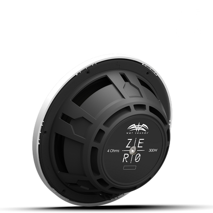 ZERO 10 S4 XZ-W | Wet Sounds Zero Series 10-inch 4Ω High-Output Sealed Enclosure Marine Subwoofer with White XZ Grille