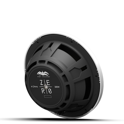 ZERO 10 S4 XZ-W | Wet Sounds Zero Series 10-inch 4Ω High-Output Sealed Enclosure Marine Subwoofer with White XZ Grille