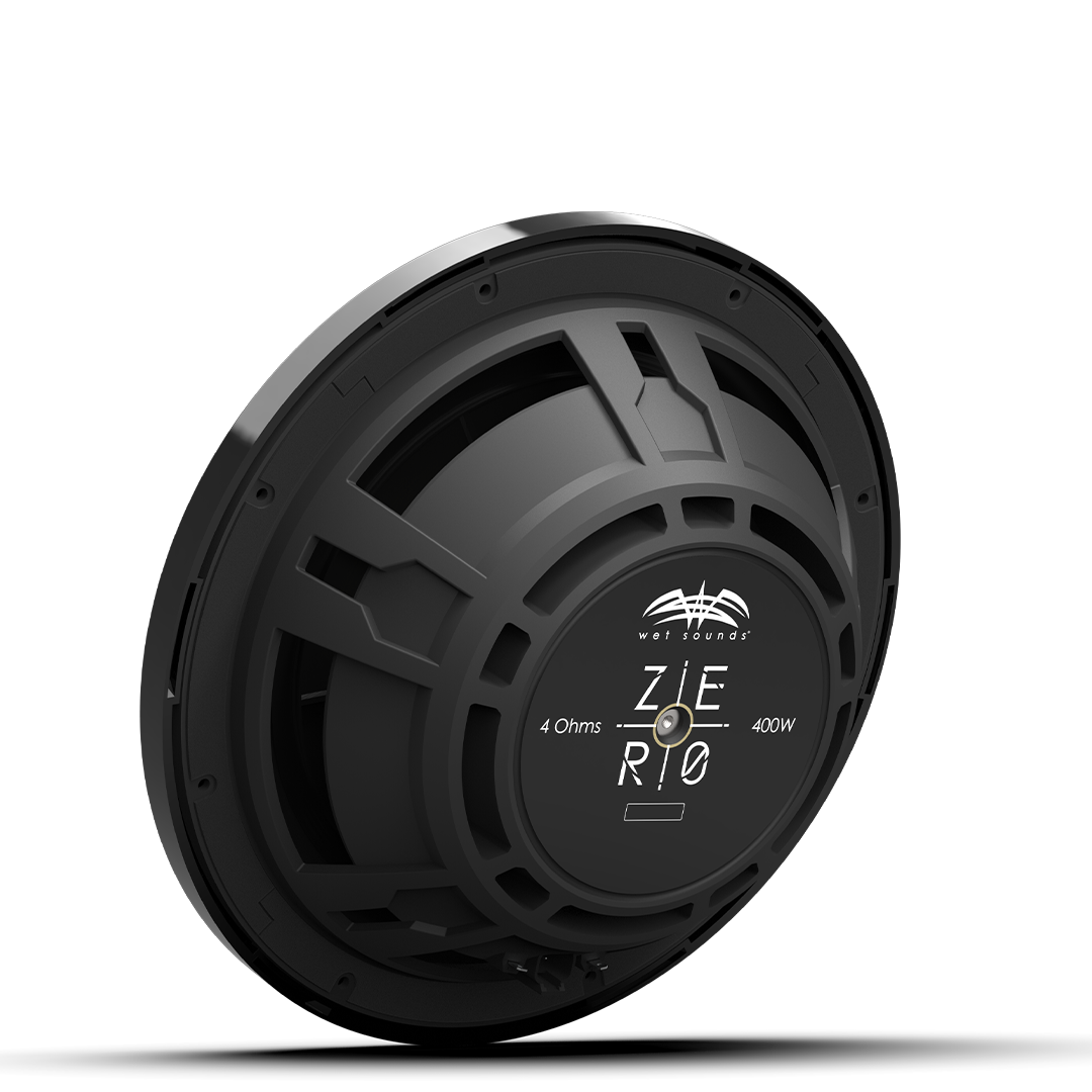 ZERO 12 S4 XZ-B | Wet Sounds Zero Series 12-inch 4Ω High-Output Sealed Enclosure Marine Subwoofer with Black XZ Grille