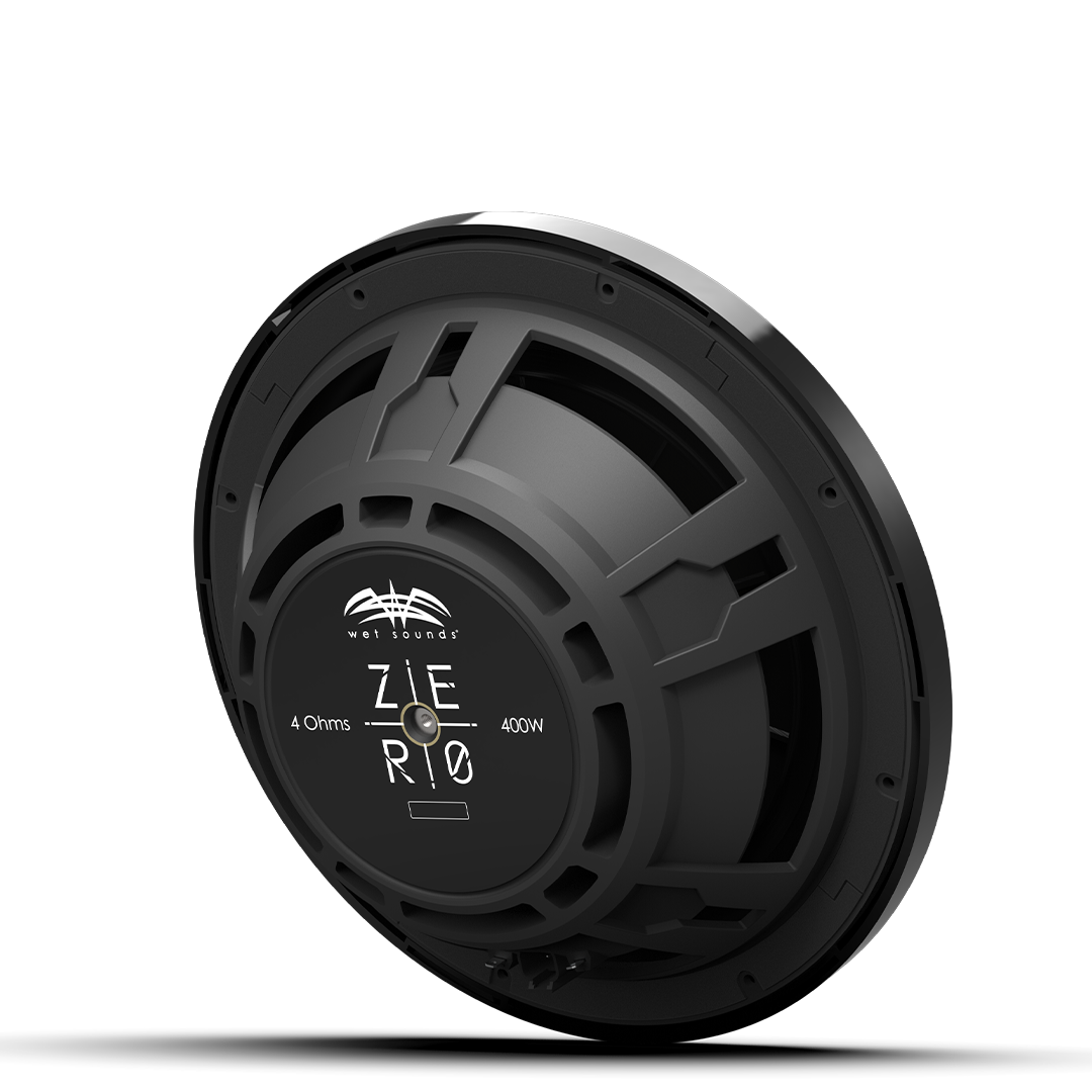 ZERO 12 S4 XZ-B | Wet Sounds Zero Series 12-inch 4Ω High-Output Sealed Enclosure Marine Subwoofer with Black XZ Grille
