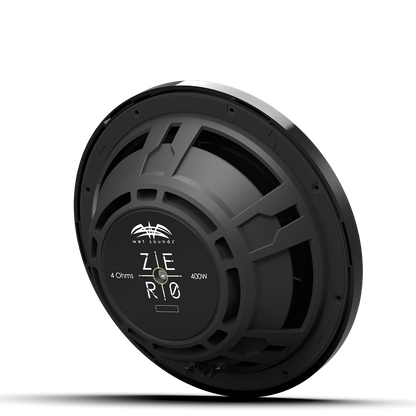 ZERO 12 S4 XZ-B | Wet Sounds Zero Series 12-inch 4Ω High-Output Sealed Enclosure Marine Subwoofer with Black XZ Grille