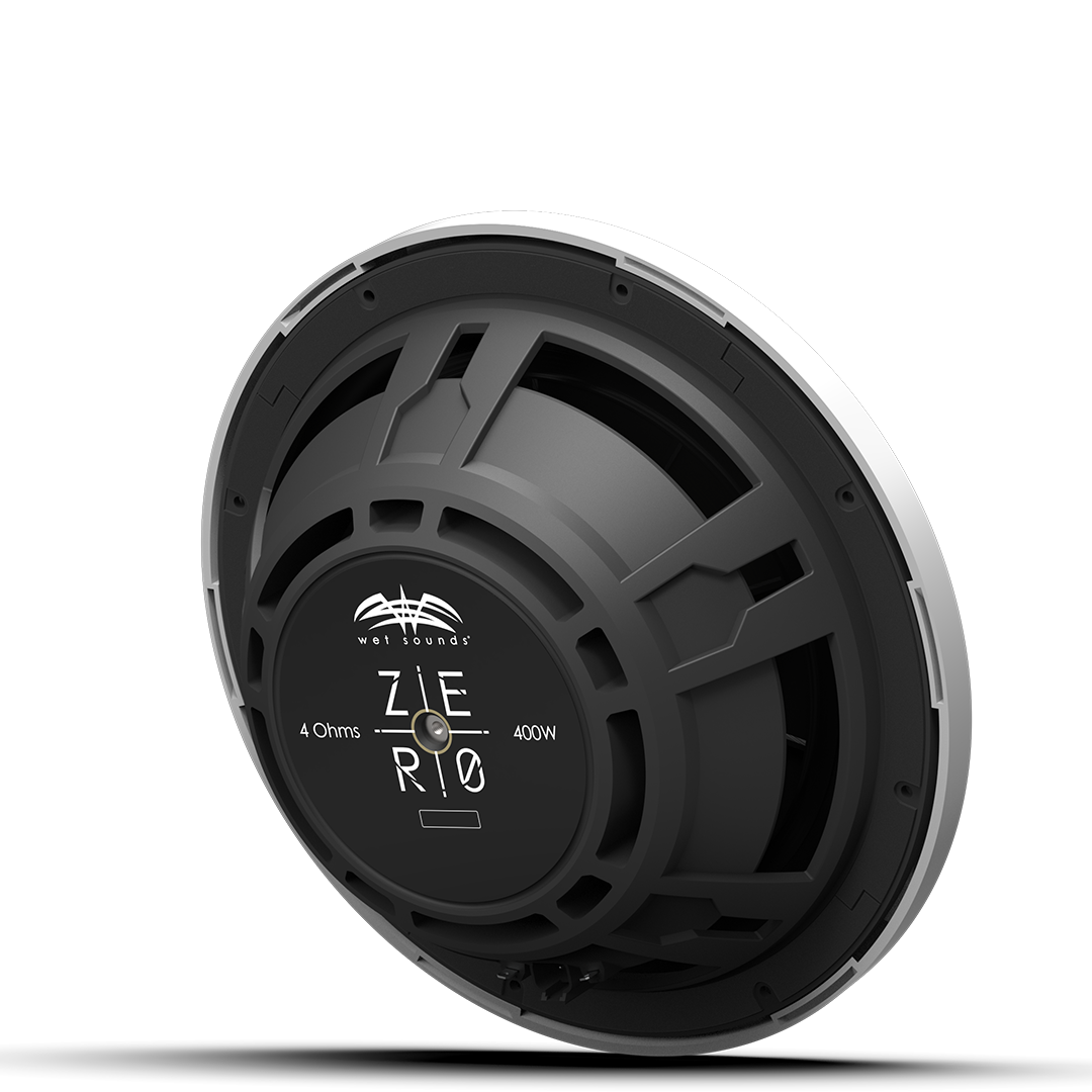 ZERO 12 S4 XZ-W | Wet Sounds Zero Series 12-inch 4Ω High-Output Sealed Enclosure Marine Subwoofer with White XZ Grille