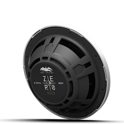 ZERO 12 S4 XZ-W | Wet Sounds Zero Series 12-inch 4Ω High-Output Sealed Enclosure Marine Subwoofer with White XZ Grille