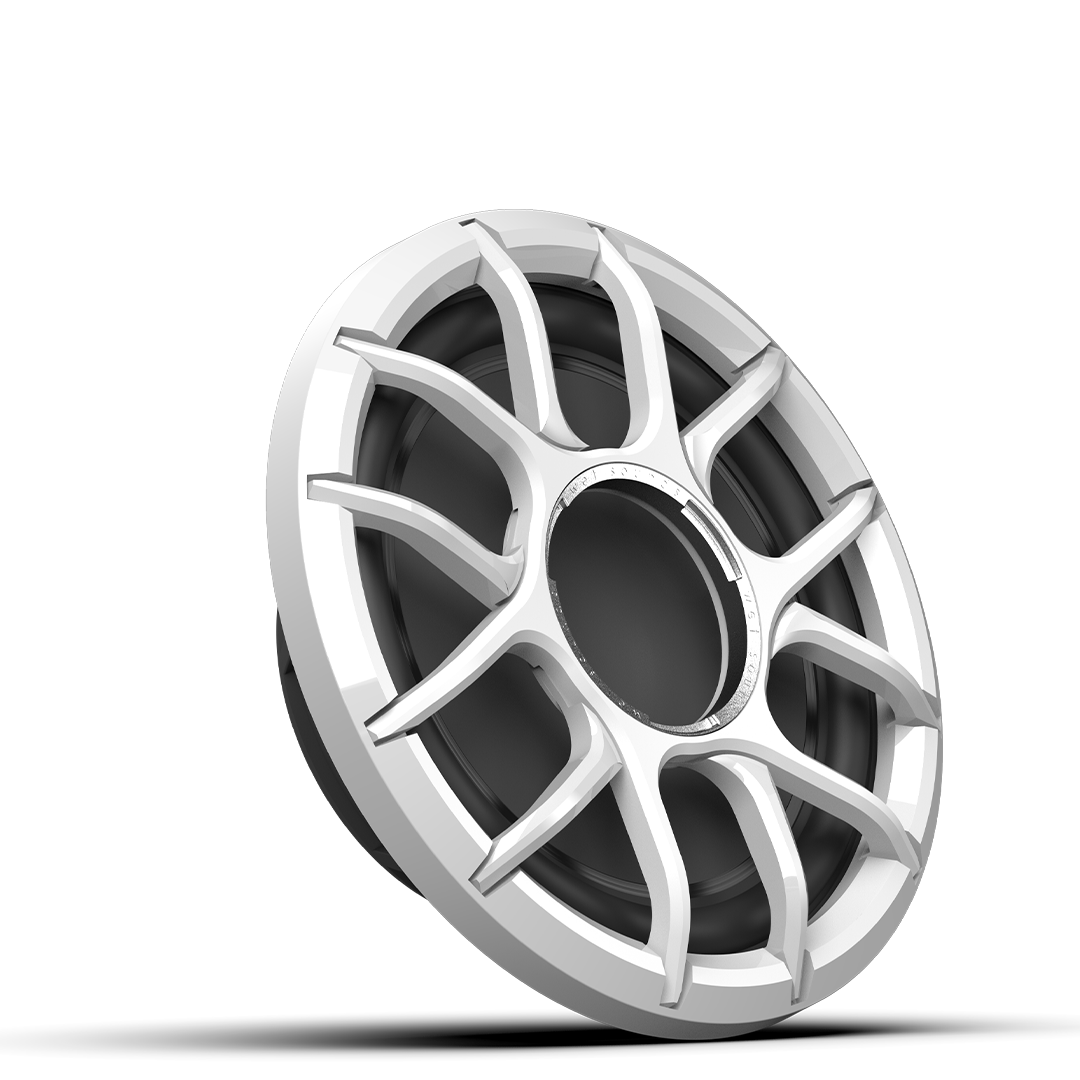 ZERO 12 S4 XZ-W | Wet Sounds Zero Series 12-inch 4Ω High-Output Sealed Enclosure Marine Subwoofer with White XZ Grille