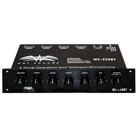 Wet Sounds WS-220BT 4-Zone Level Controller with Bluetooth - www.wetsounds.com.au